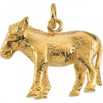 Donkey Pendant in Sterling Silver