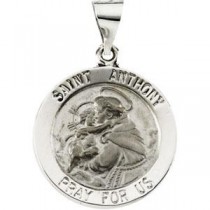 St Anthony Medal in 14k Yellow Gold