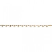 Cross Heart Bracelet in 14k Two-tone Gold
