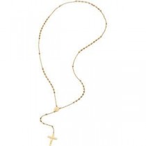 Rosary Necklace in 14k Yellow Gold