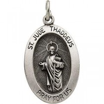 St Jude Medal in Sterling Silver