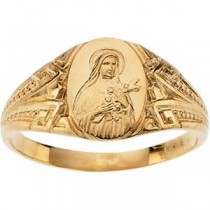 St Theresa Ring in 14k Yellow Gold