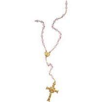 Rose Quartz Rosary in Yellow Gold Filled