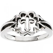 Cross Ring in Sterling Silver