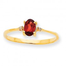 Diamond Garnet Birthstone Ring