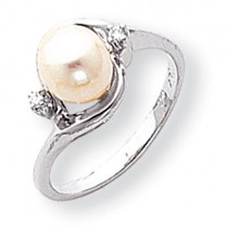 7mm Pearl Diamond ring