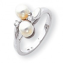 5mm Pearl Diamond ring