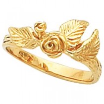 Floral Fashion Ring in 14k Yellow Gold