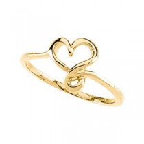 Freeform Heart Ring in 14k Yellow Gold