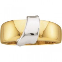 Gold Fashion Ring in 14k Two-tone Gold