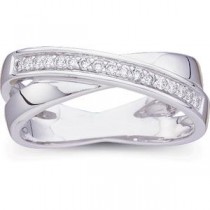 Overlapping Diamond Ring in 14k White Gold (0.16 Ct. tw.) (0.16 Ct. tw.)