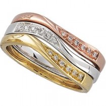 Stackable Diamond Ring in 14k Rose Gold (0.03 Ct. tw.) (0.03 Ct. tw.)
