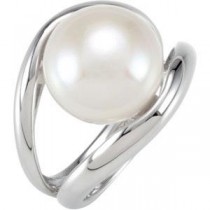 Cultured Pearl Ring in Sterling Silver