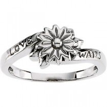 Love Waits Chastity Ring in 14k White Gold