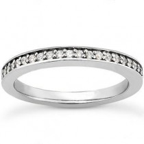 Fashionable Round Cut Band in 14K Yellow Gold