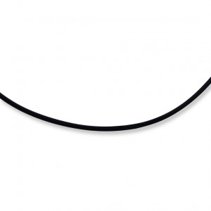 16 inch 2mm Rubber Cord in Sterling Silver
