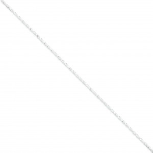 Singapore 1.3 mm Chain Anklet in Sterling Silver