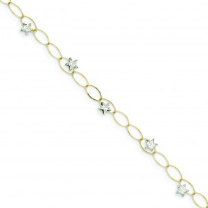 Puff Stars Bracelet in 14k Two-tone Gold