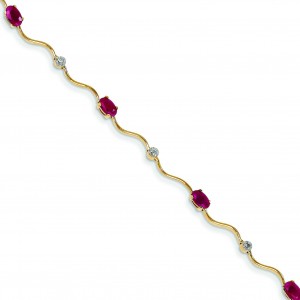 Completed Fancy Diamond Ruby in 14k Yellow Gold 