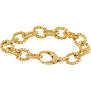 Gold Plated Link Bracelet in Sterling Silver