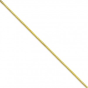 10k Yellow Gold 16 inch 1.25 mm  Box Choker Necklace