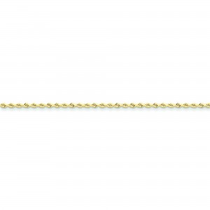 10k Yellow Gold 8 inch 2.00 mm Handmade Rope Chain Bracelet