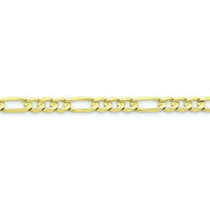 10k Yellow Gold 8 inch 6.00 mm Light Figaro Chain Bracelet