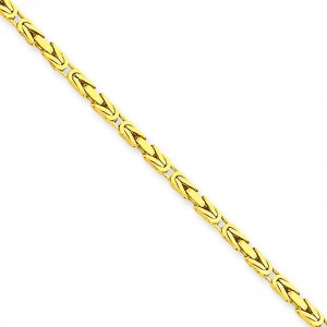 14k Yellow Gold 16 inch 2.00 mm Byzantine Choker Necklace