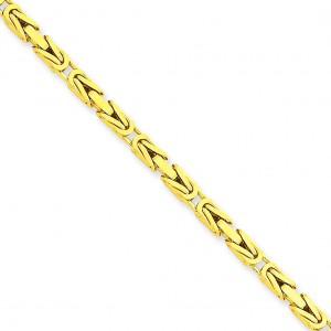 14k Yellow Gold 7 inch 2.50 mm Byzantine Chain Bracelet