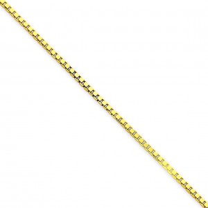 14k Yellow Gold 7 inch 1.50 mm  Box Chain Bracelet