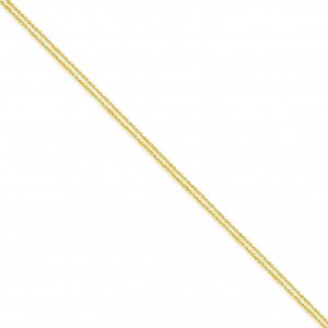 14k Yellow Gold 16 inch 1.50 mm Multi-Strand Ropa Choker Necklace