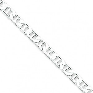 Sterling Silver 7 inch 4.50 mm  Anchor Chain Bracelet
