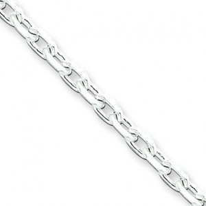 Sterling Silver 7 inch 3.25 mm Cable Chain Bracelet