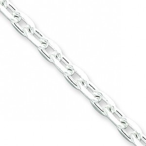 Sterling Silver 7 inch 3.95 mm Cable Chain Bracelet