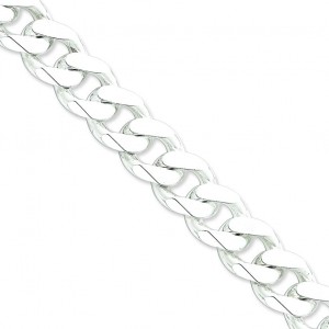 Sterling Silver 8 inch 16.25 mm  Curb Chain Bracelet