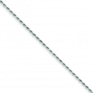 Sterling Silver 7 inch 1.75 mm Diamond-cut Rope Chain Bracelet