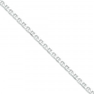 Sterling Silver 7 inch 5.00 mm Anchor Chain Bracelet