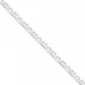 Sterling Silver 7 inch 6.00 mm Anchor Chain Bracelet