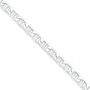 Sterling Silver 8 inch 8.50 mm Anchor Chain Bracelet