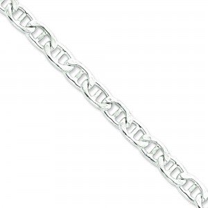 Sterling Silver 8 inch 9.75 mm Anchor Chain Bracelet
