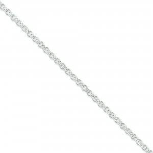 Sterling Silver 16 inch 3.25 mm  Rolo Choker Necklace