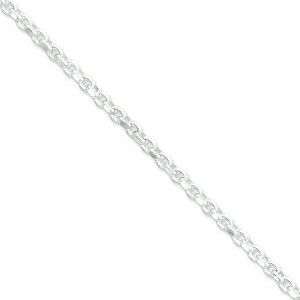 Sterling Silver 7 inch 4.00 mm Rolo Chain Bracelet