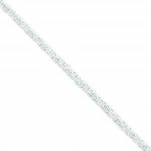 Sterling Silver 20 inch 13.25 mm  Byzantine Chain Necklace