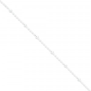 Sterling Silver 18 inch 1.00 mm Bead Collar Necklace