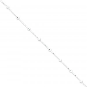 Sterling Silver 18 inch 1.00 mm  Bead Collar Necklace