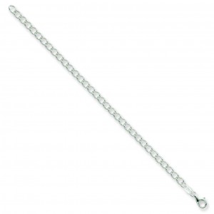 Sterling Silver 7 inch 4.50 mm Fancy Open Link Chain Bracelet