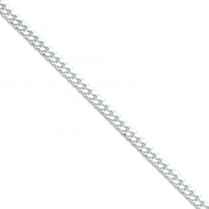 Sterling Silver 8 inch 5.00 mm Domed Curb Chain Bracelet