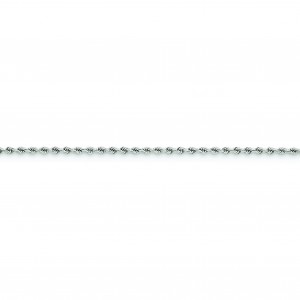 14k Yellow Gold 7 inch 2.25 mm Handmade Regular Rope Chain Bracelet
