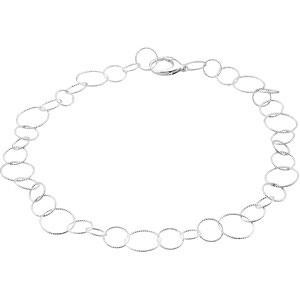 Sterling Silver 7.50 inch  Twisted Link Chain Bracelet