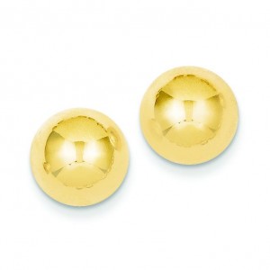 Half Ball Post Earrings in 14k Yellow Gold